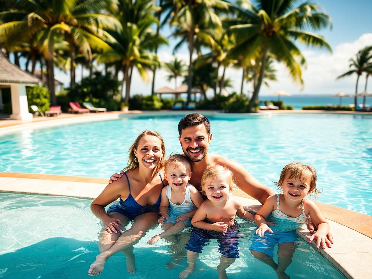 Família curtindo viagem com seguro